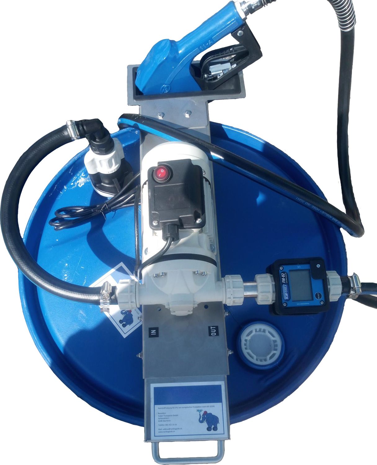 Fass-Pumpe 220 V, inkl. digitaler Zähler für AdBlue®