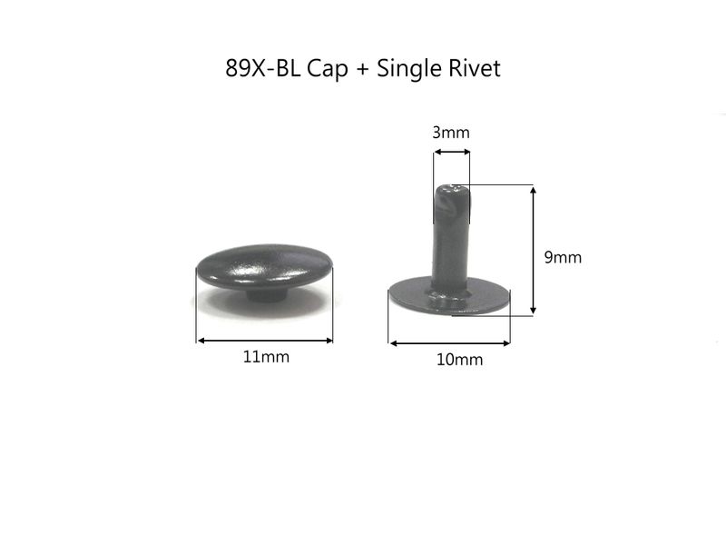 Single Head Rivets  - BLACK