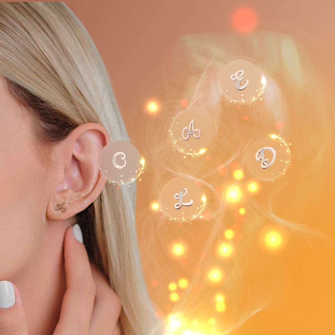 Aretes de iniciales (Abecedario)