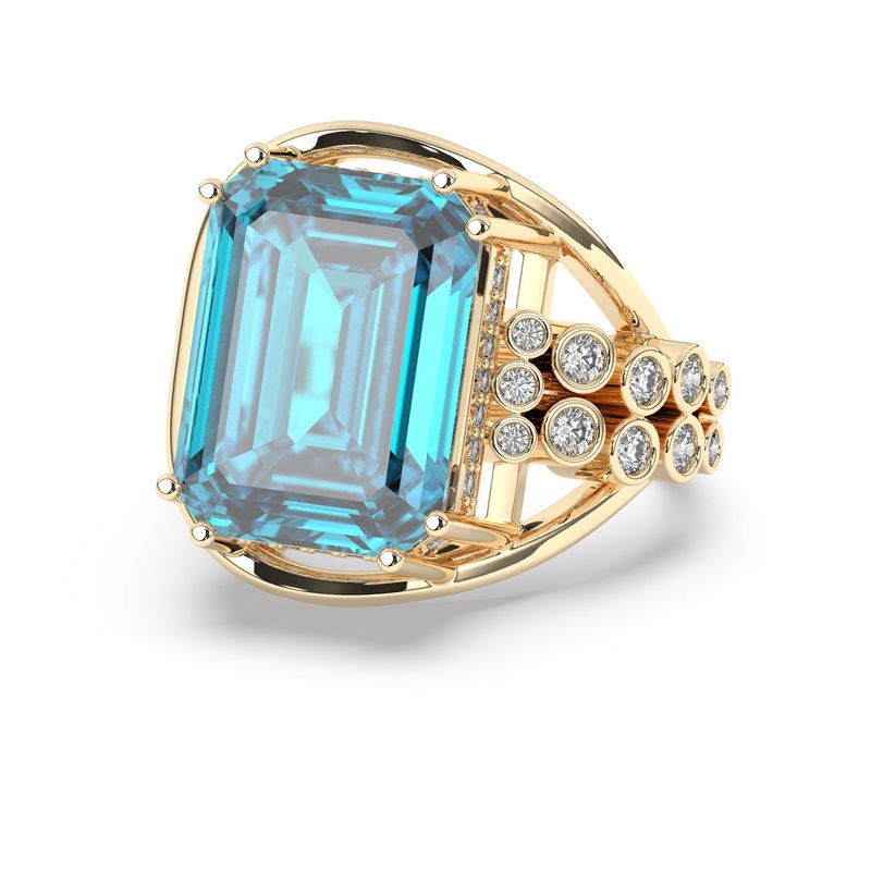 Anillo de Mujer estilo esmeralda