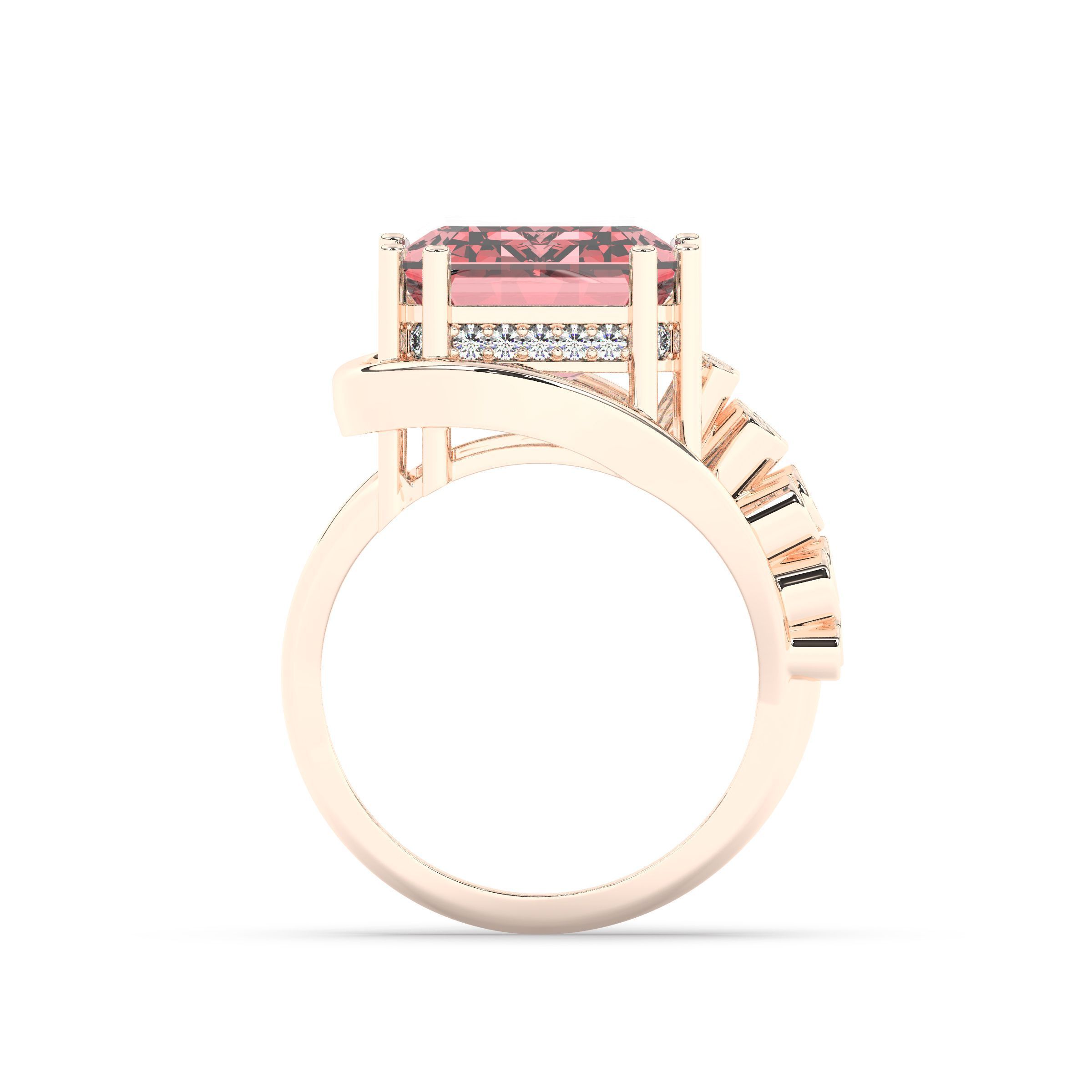 Anillo de mujer con Piedra Corte Esmeraldas✅✅