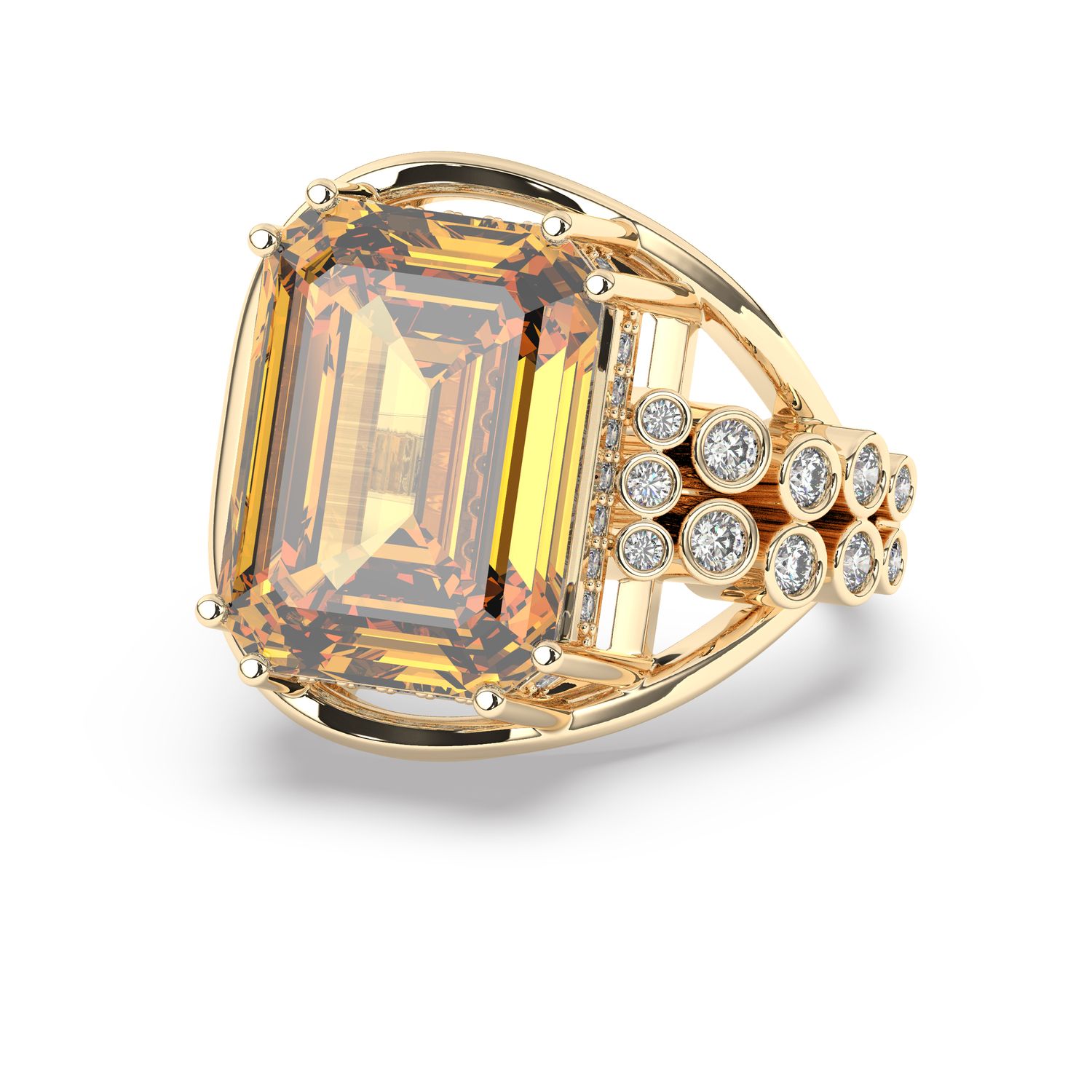 Anillo de mujer con Piedra Corte Esmeraldas✅✅