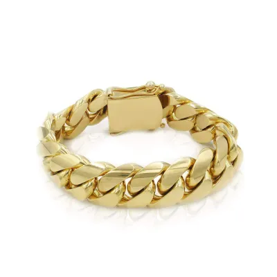 14K Miami Cuban Link Bracelet - 6mm