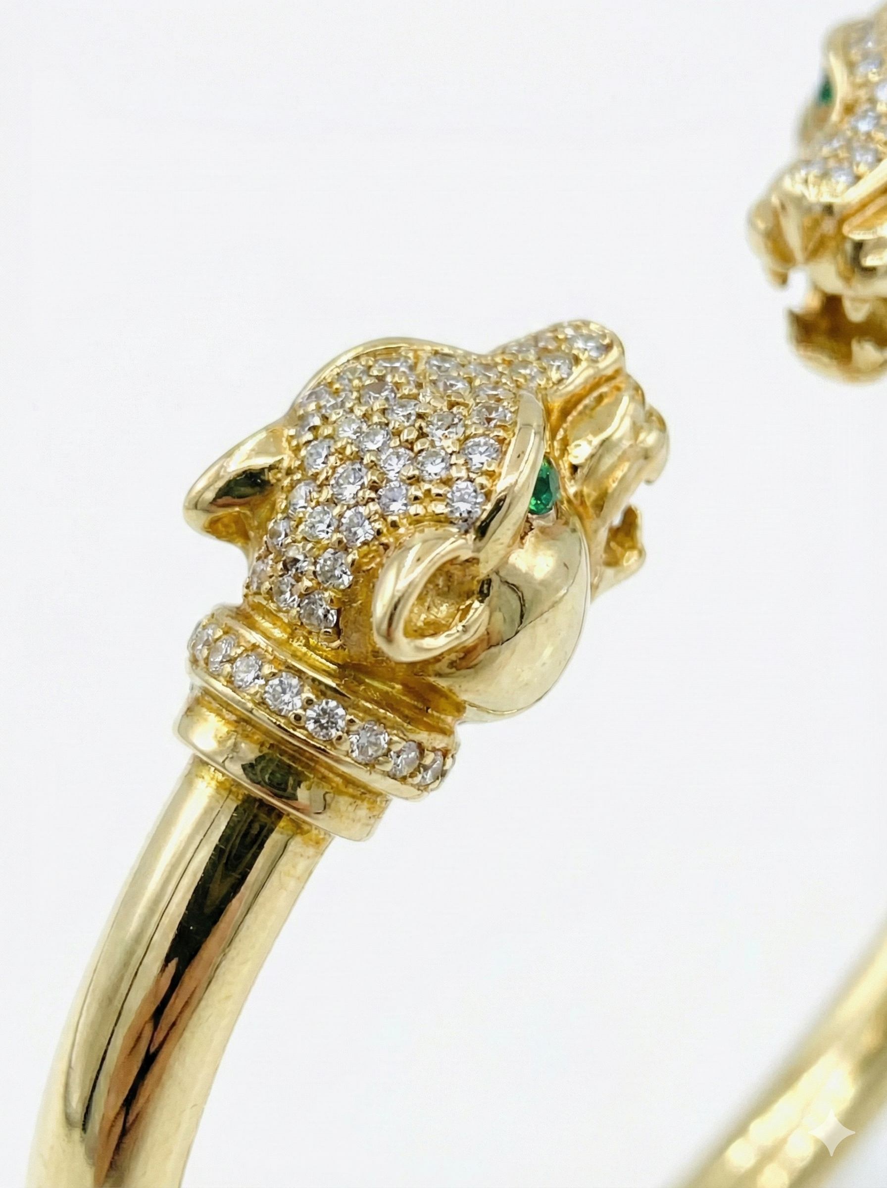 Pulsera tipo brazalete Gold Panther  14k