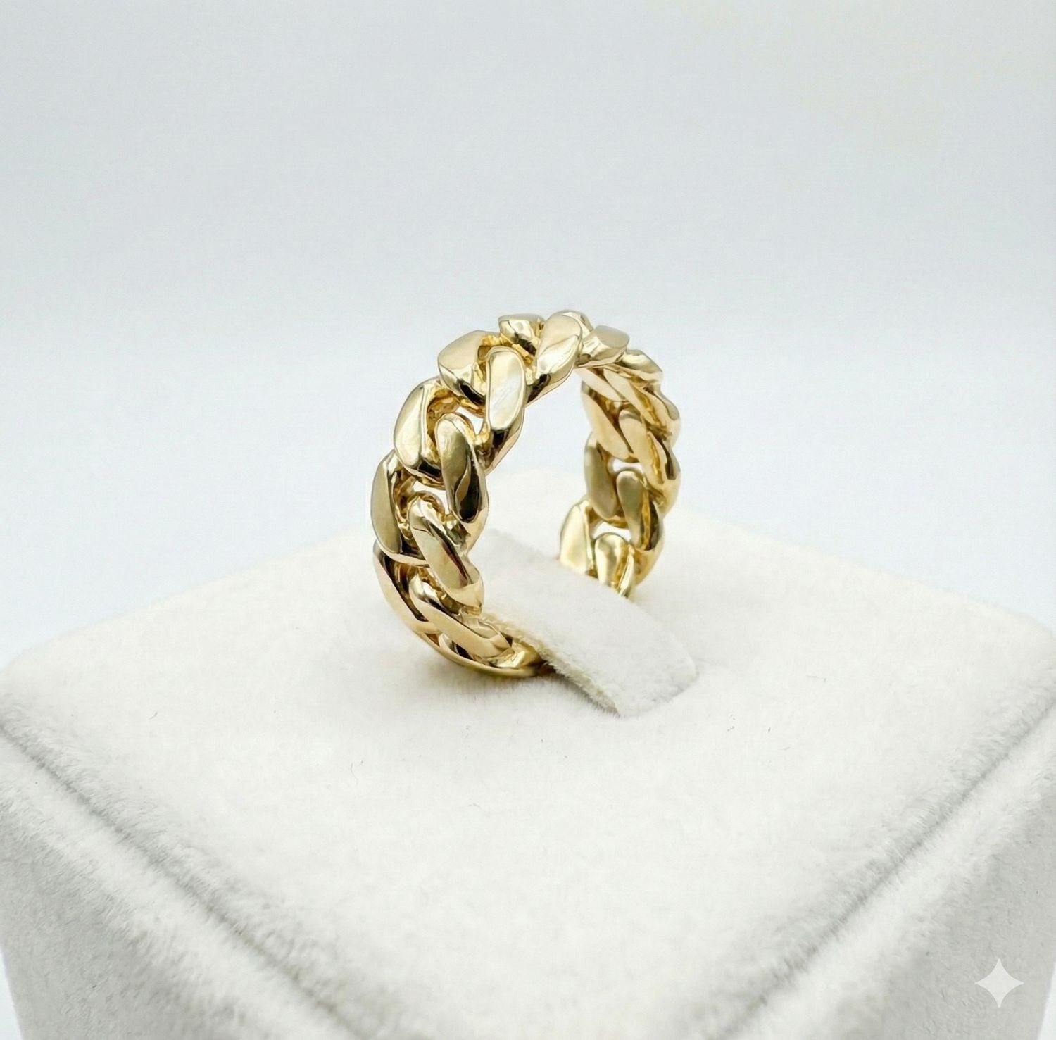 14K Cuban Link Ring - 10mm