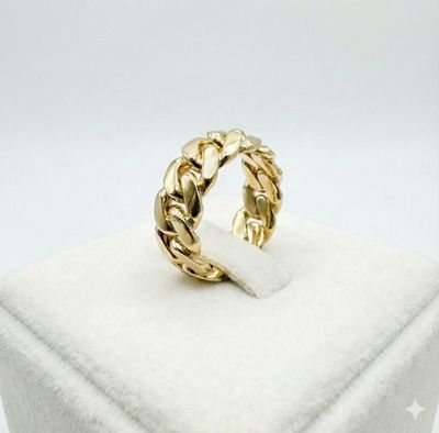 14K Cuban Link Ring - 10mm