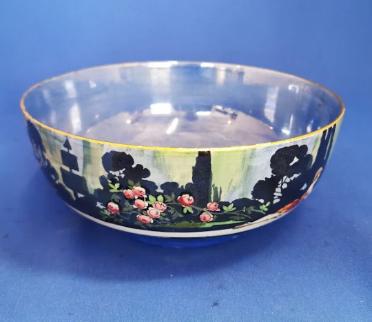 1930s Wilkinsons Pans garden Lustreware Fruit bowl Art Deco