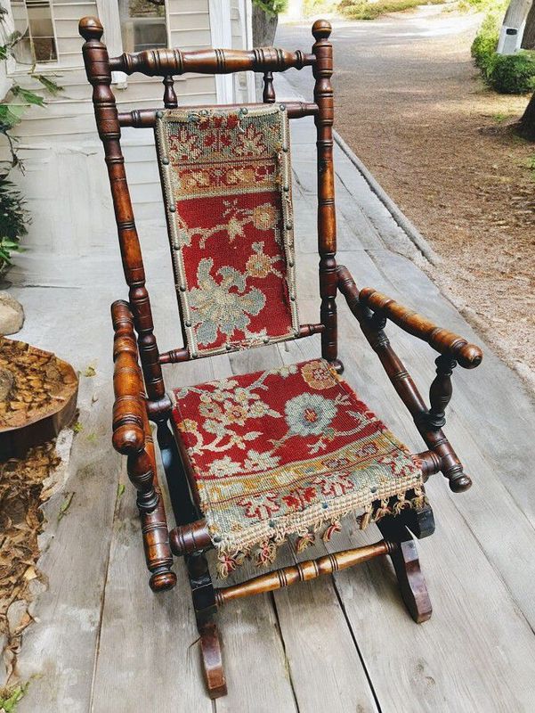 Antique Vintage Victorian Edwardian American style Child's Rocking Chair