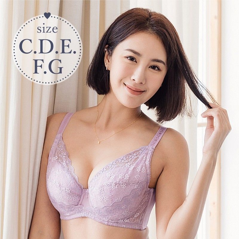 內衣/嫵媚 大罩杯側托收副乳收攏 托高 調整胸罩 CDEFGH 81357小百合胸罩 台灣製