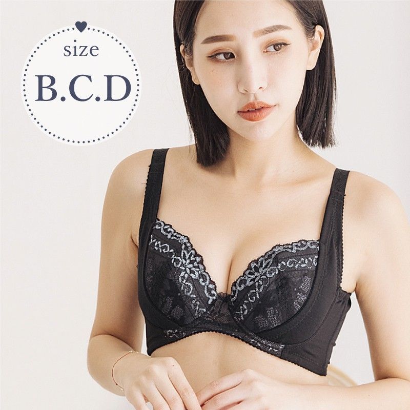 內衣/迷月光外月牙片 側推集中 聚攏 三排扣 收副乳 胸罩 B C D【小百合】82365 台灣製