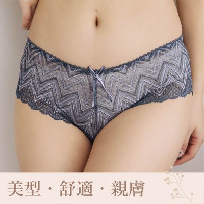 內褲/菱格紋蕾絲 無痕 透氣吸汗 柔軟親膚 女內褲 U87103【小百合】台灣製