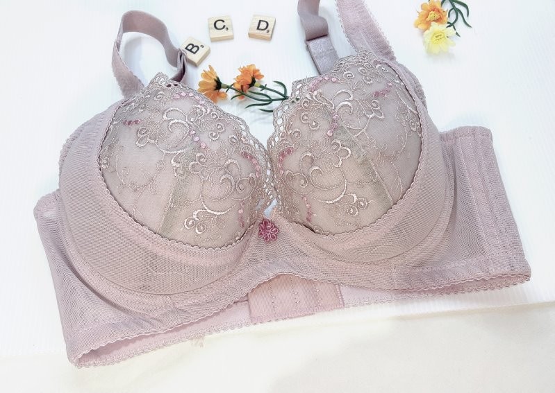 內衣/BCD 粉紅仙子W型外月牙片 側收副乳 薄襯集中聚攏 舒適低脊心872301小百合  台灣製