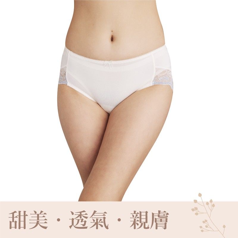 內褲/Q愛 優雅的蕾絲 中低腰 包臀 舒適【小百合】U81288 台灣製