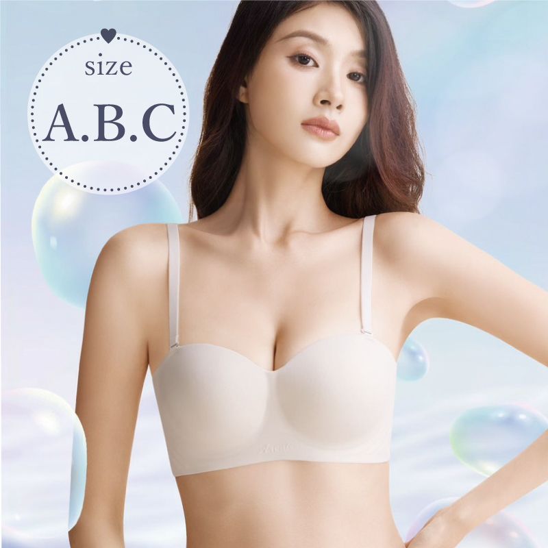 內衣/小百合 自由呼吸•軟鋼圈隨胸應變零束縛充氣調整型無肩帶內衣