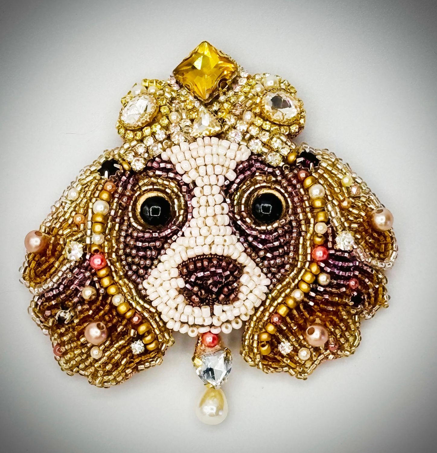 King Charles brooch, all gold and silver / Broche King Charles, toute d&#39;or et d&#39;argent