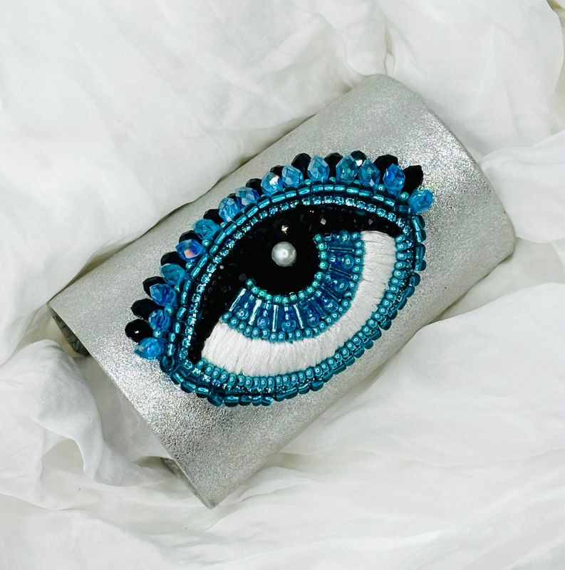 Big Turquoise &amp; Silver Eye