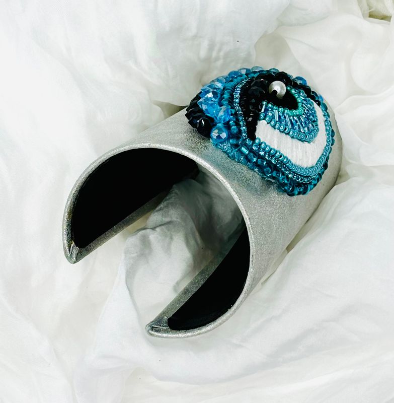 Big Turquoise &amp; Silver Eye