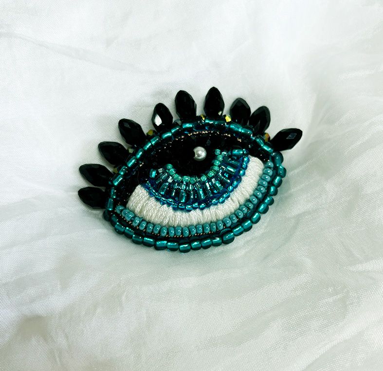 Turquoise Eye brooch