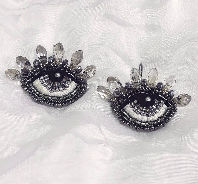 Silver Eye earrings