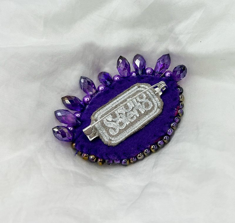 Purple Eye brooch