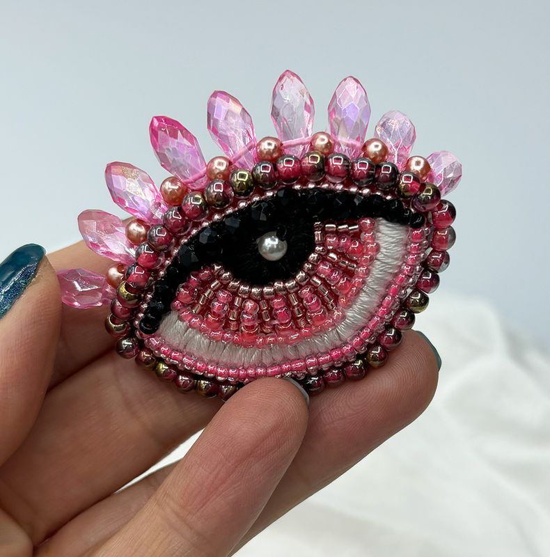 Cherry Blossom Eye brooch
