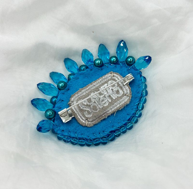 Aqua Eye brooch