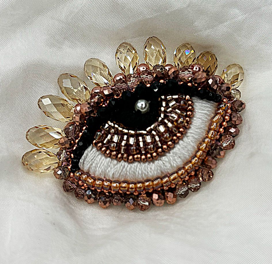 Copper Eye brooch
