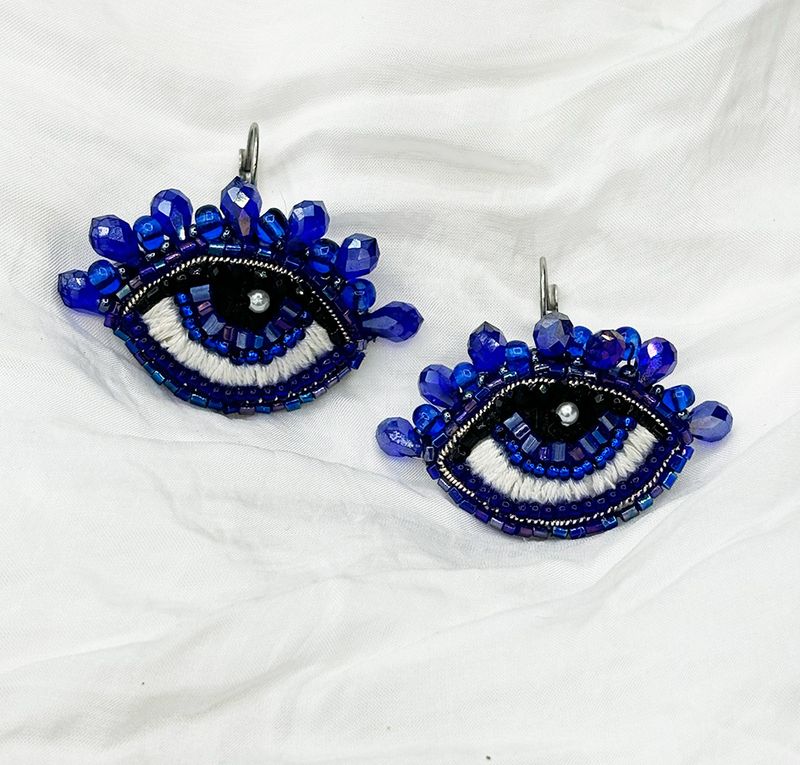 Egyptian blue Eye earrings