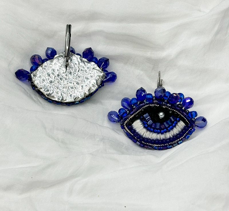 Egyptian blue Eye earrings