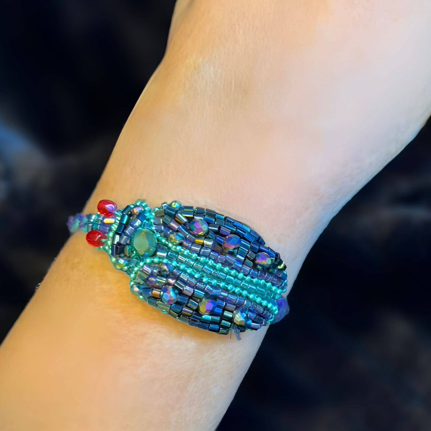 Acqua, turquoise and mauve