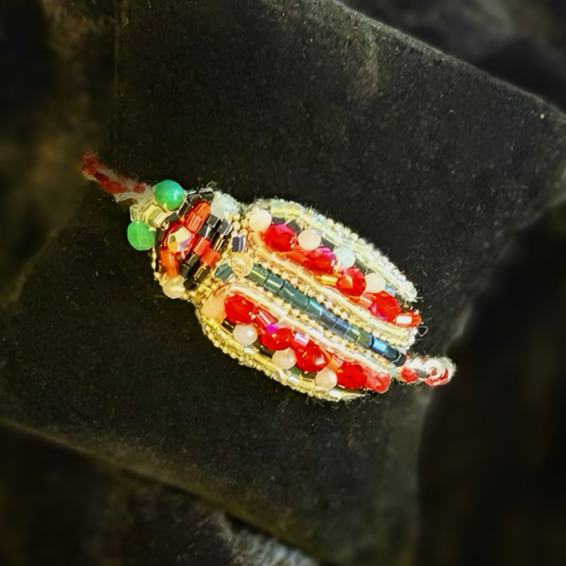 Red, silver, white and black