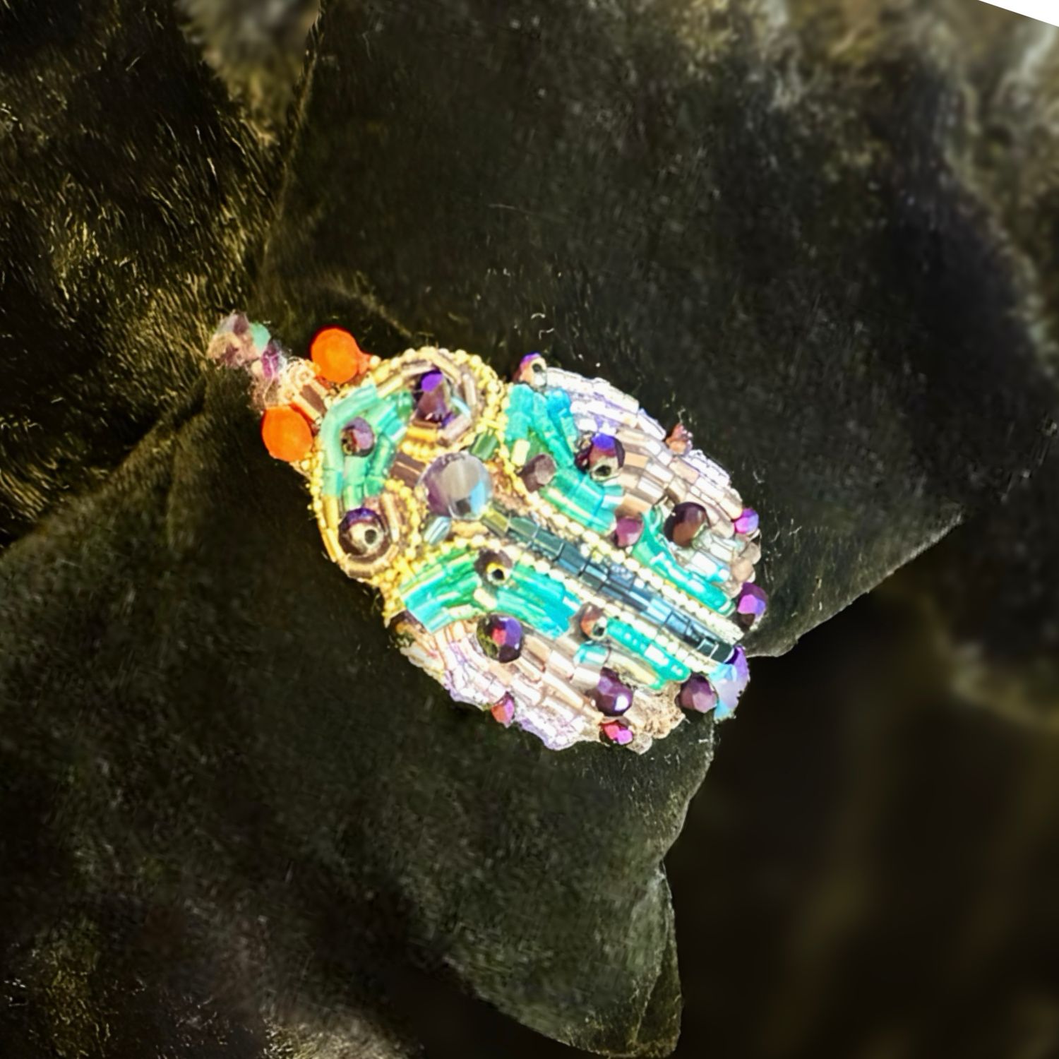 Turquoise, mauve and soft rose