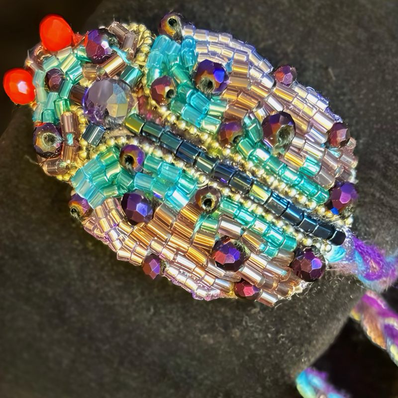Turquoise, mauve and soft rose