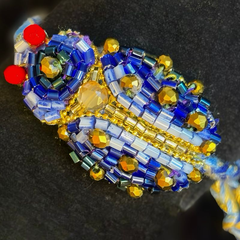 Gold, royal blue and sky blue