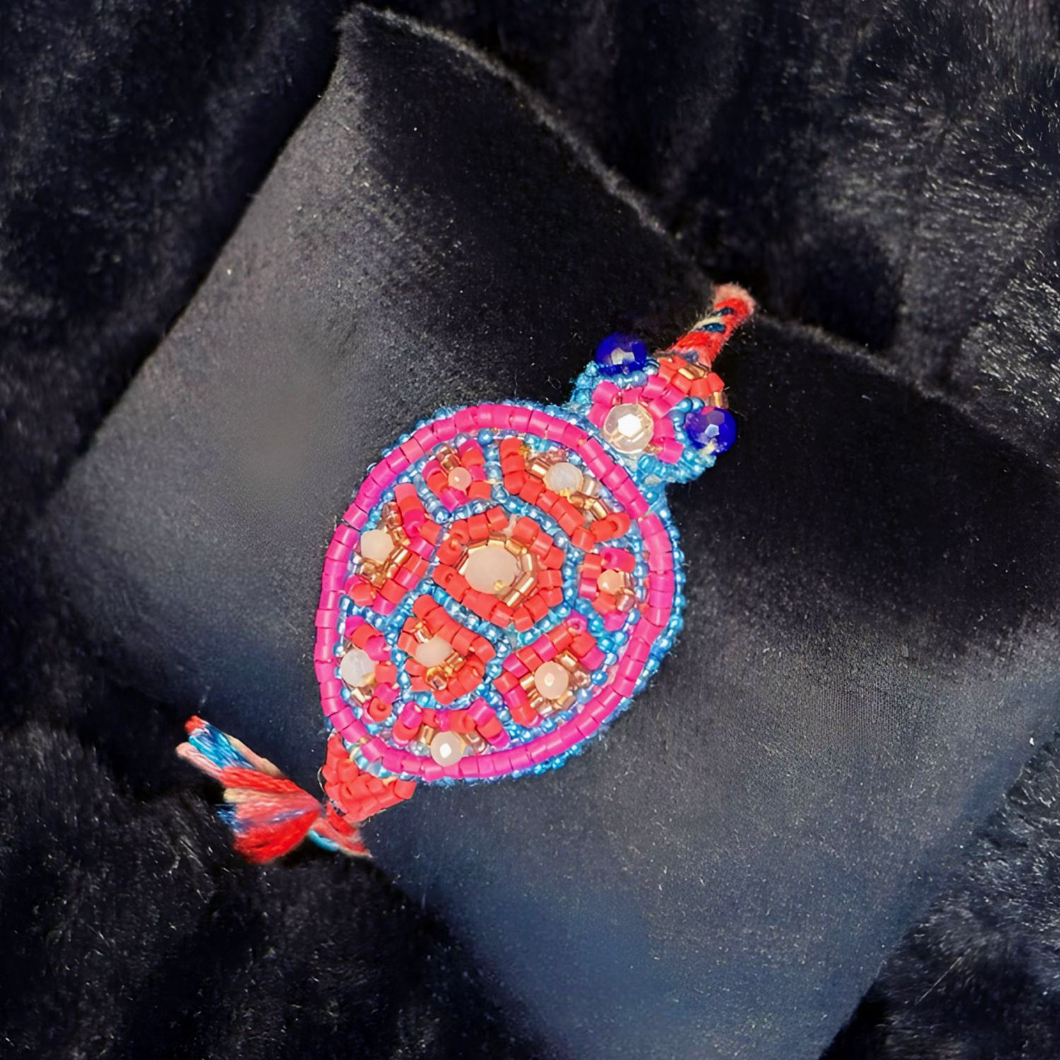 Turquoise, coral and salmon