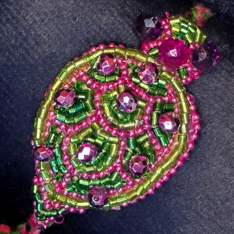 Pink, rose gold and green