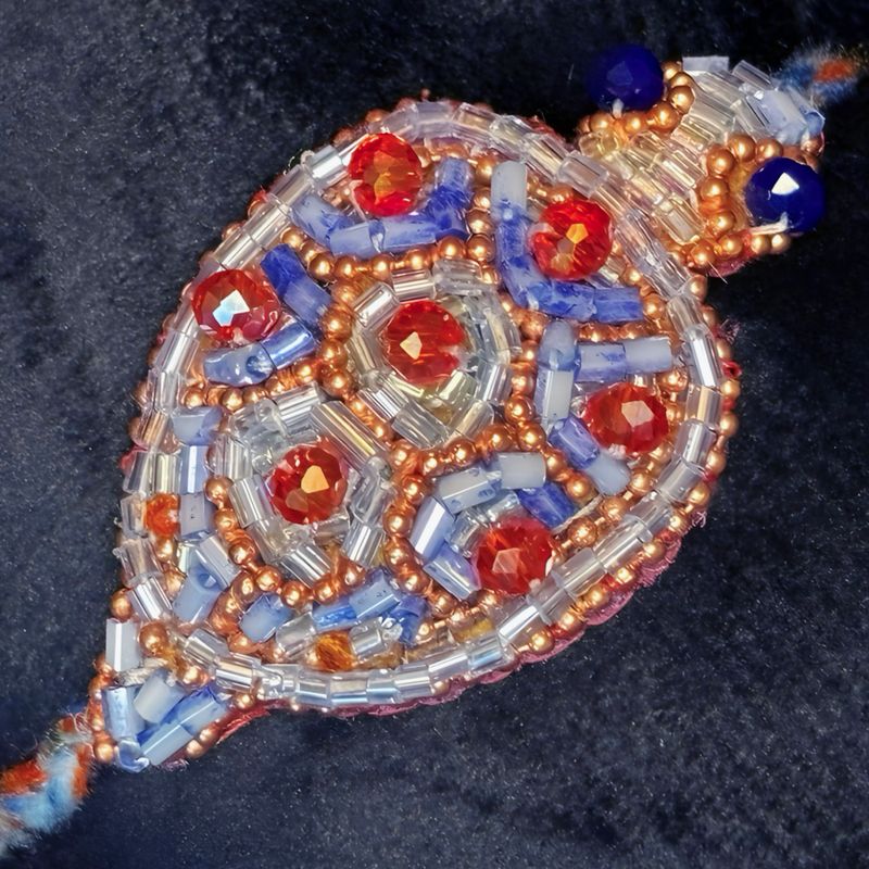 Rose gold, light blue and tangerine