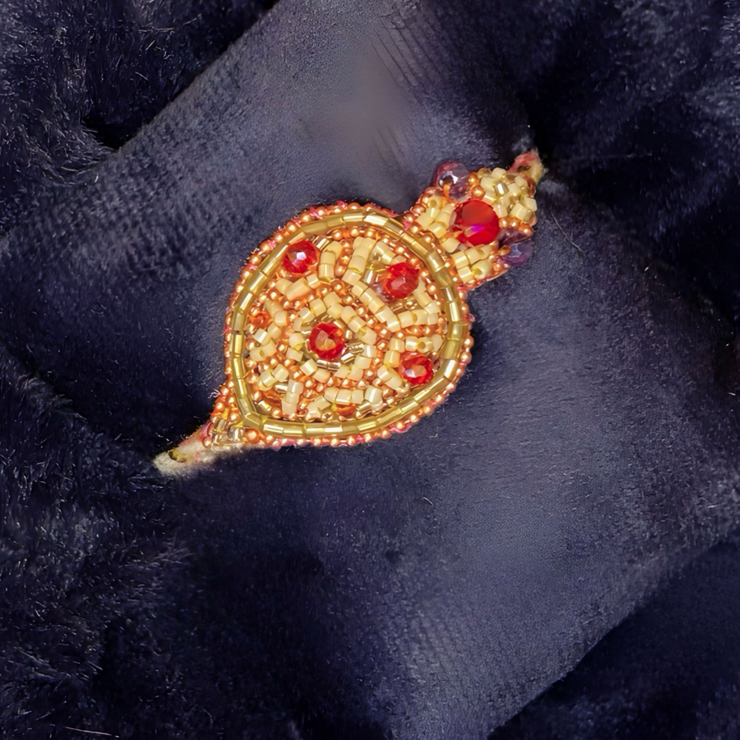 Coral, light beige and tangerine