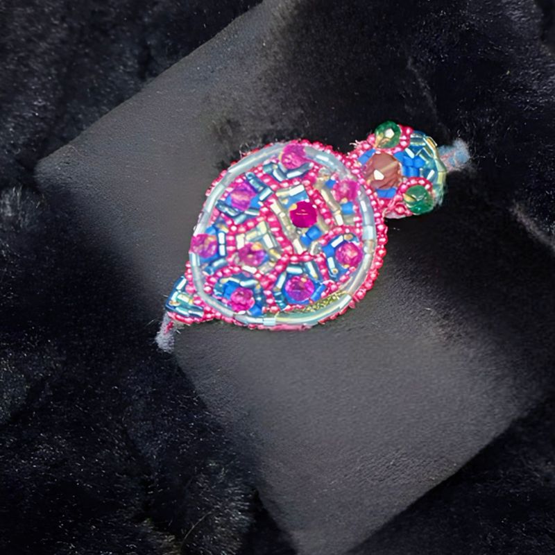 Pink, turquoise and icy blue