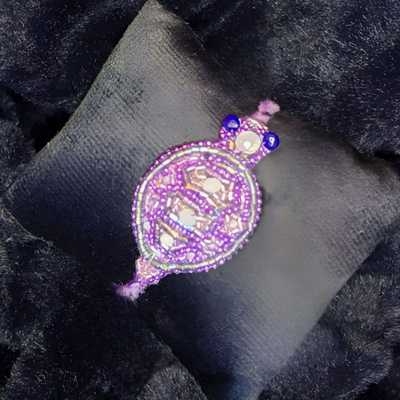 Purple, dark silver and pearly white