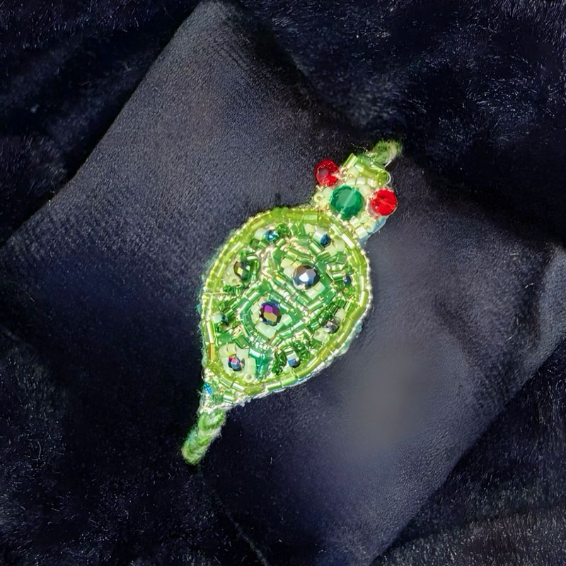 Silver, light green and emerald