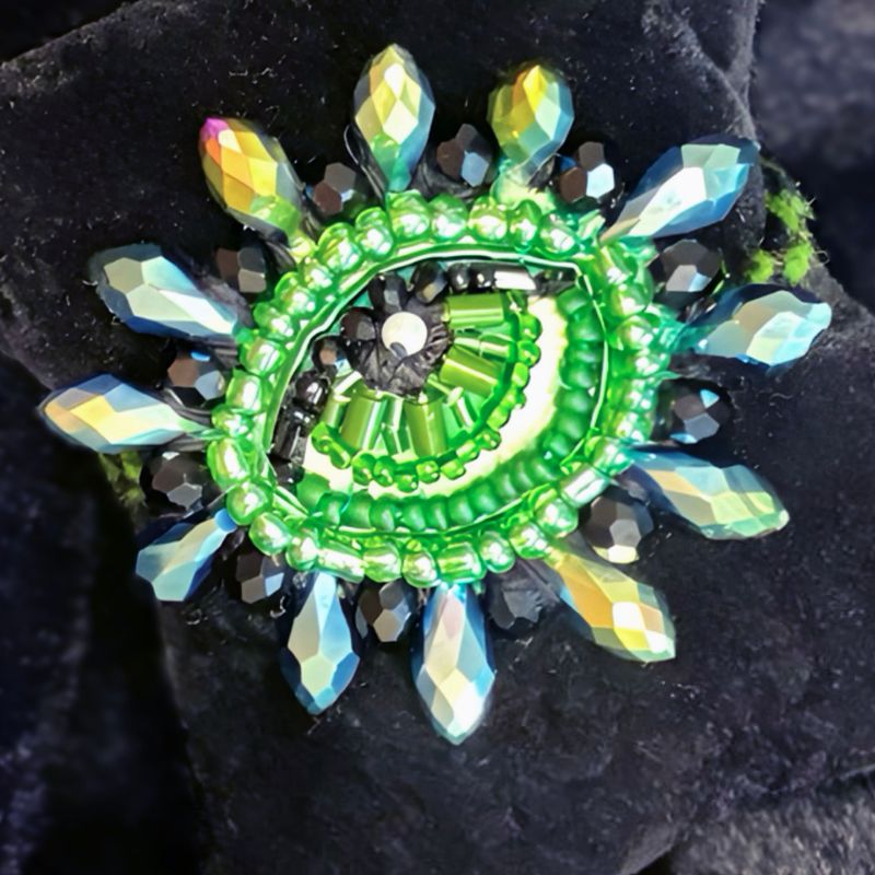 Iridescent emerald green Eye