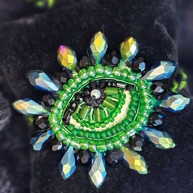 Iridescent emerald green Eye