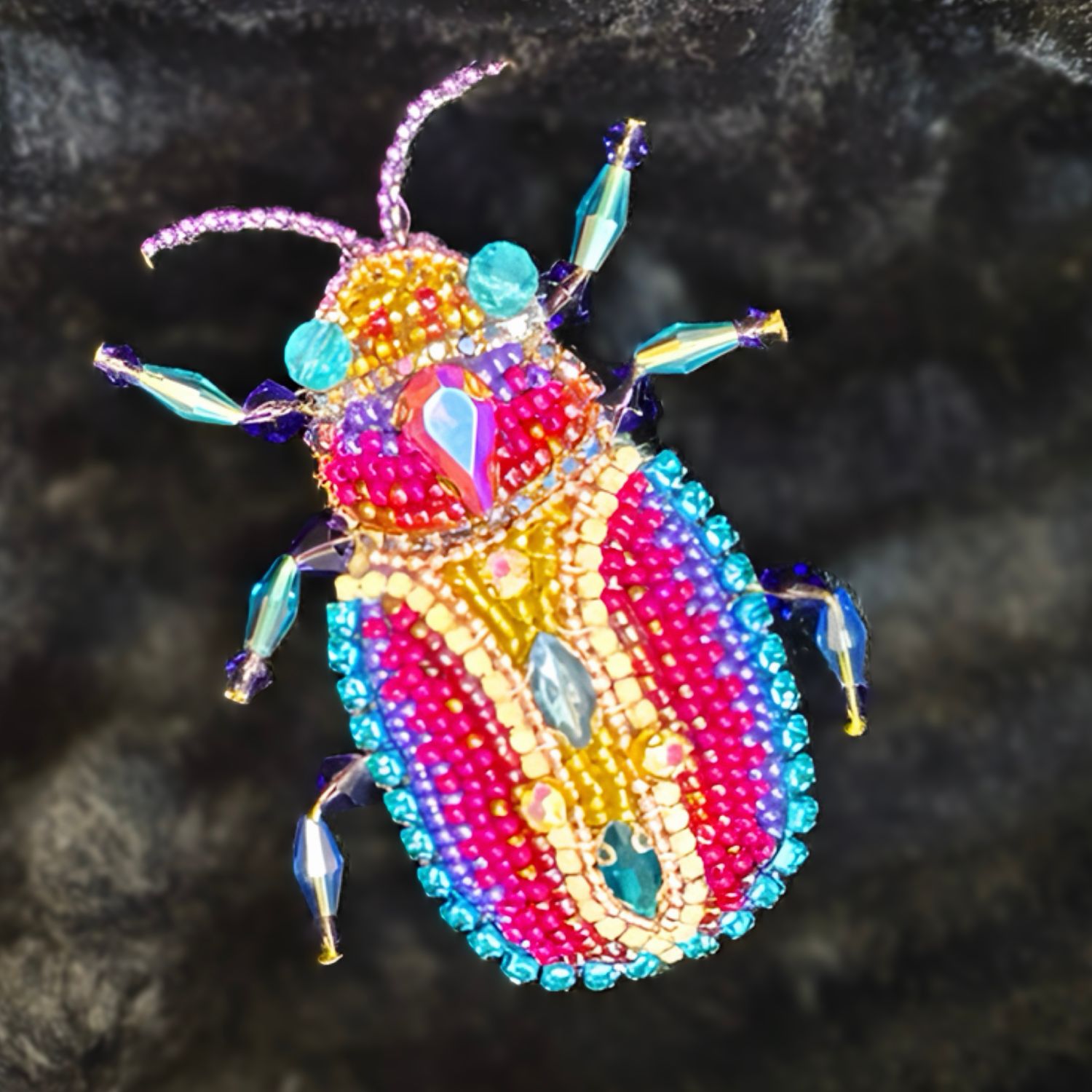 Gold and pink Beetle