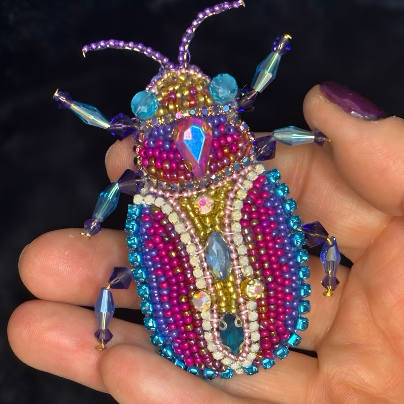 Gold and pink Beetle