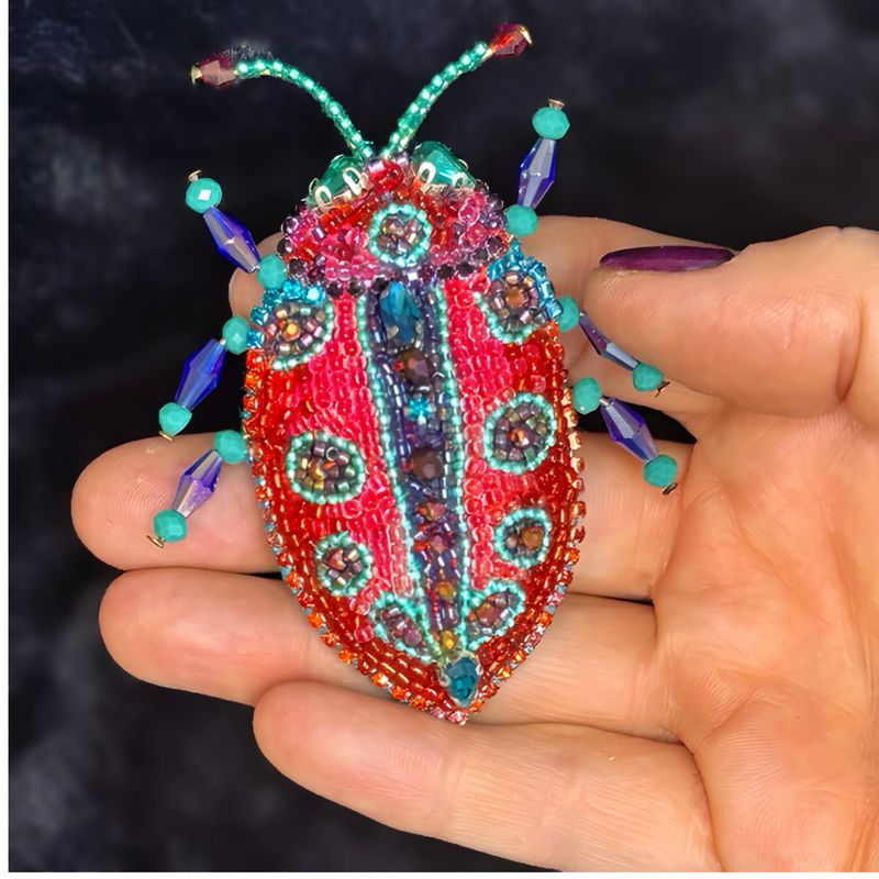 Red and pink Beetle