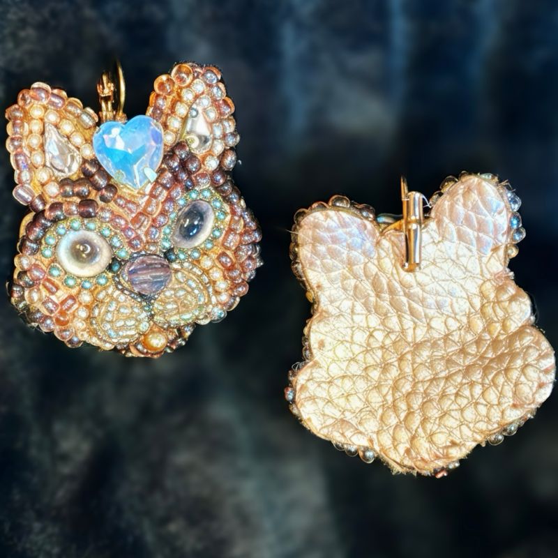 Teddy bear earrings