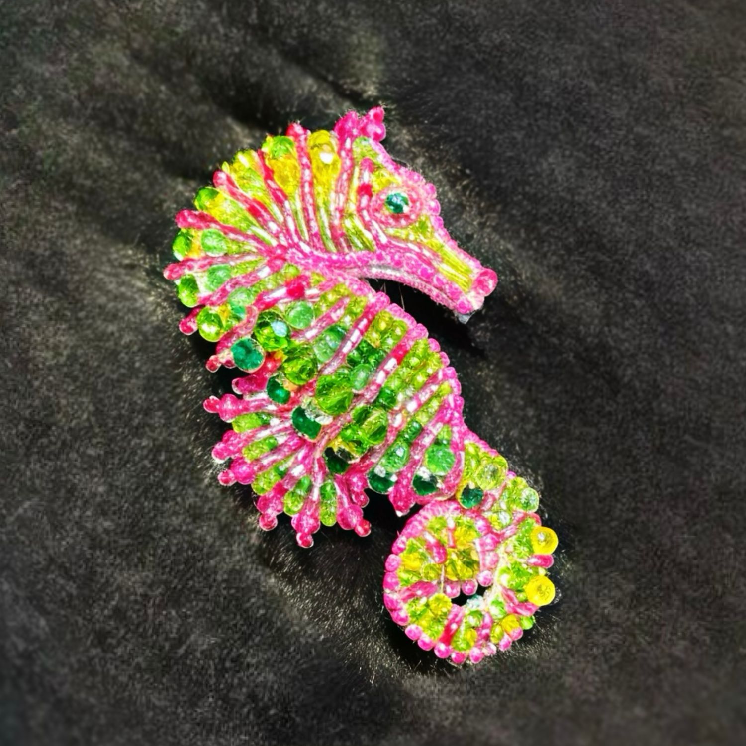 Hot pink and emerald Sea Knight