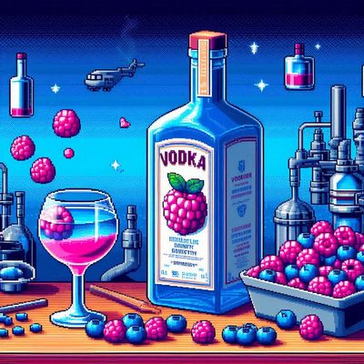 Blue Vodka Pixel Potion