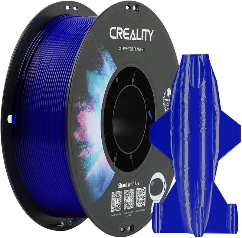 Creality CR-PETG Transparent Blue Filament, 1.75mm, 1kg